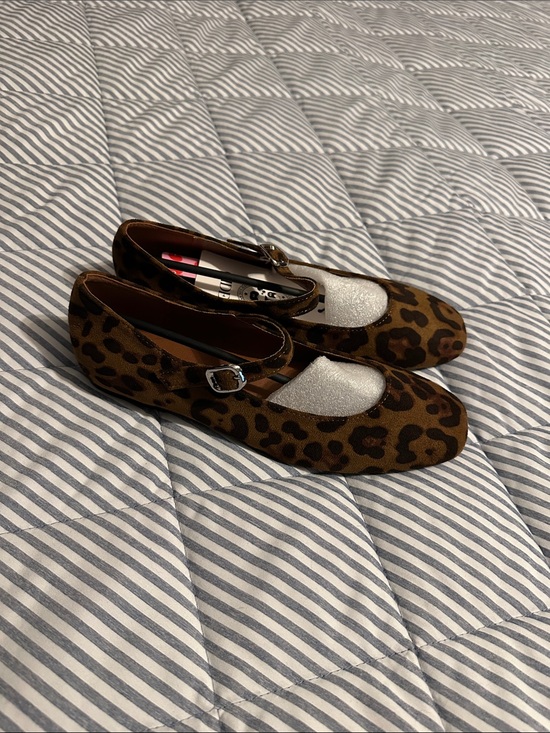 Cider Shoes - Cider Leopard Print Mary Jane Flats in Brown